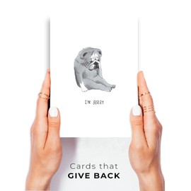 Wunderkid Cute I'm Sorry Dog Card, Please Forgive Me Card for Him or Her (1 Single Card, Blank inside)