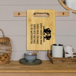 BEHIFL Australian Shepherd Gifts, Cutting Board, Aussie Mom Gifts, Aussie Dog Gifts, Every Snack You Make I'll Be Watching You Australian Shepherd Aussie Dog Bamboo Cutting Board for Kitchen