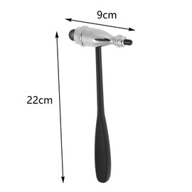 Neurological Reflex Hammer, Neuro Reflex Hammer with Double Plastic Head, Lightweight Percussion Reflex Hammer, Medical Neurology Therapy Hammer for Reflex Tests