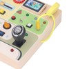 Wooden Steering Wheel Toy Early Educational Stimulation LED Wood Sensory