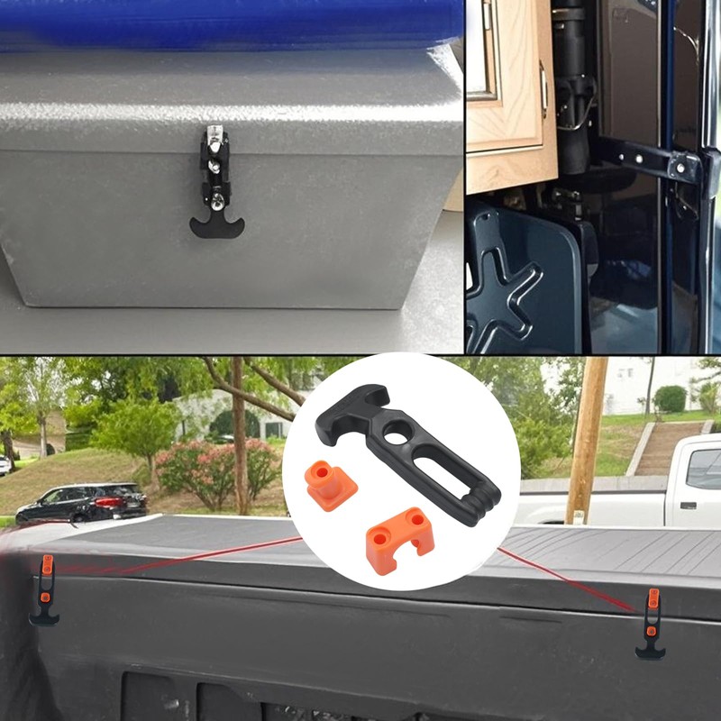 HARSKIYER Flexible Rubber T-Handle Latches, 2 Pack Toolbox Cooler Latch,