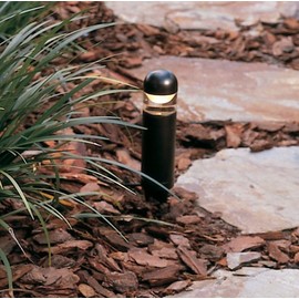 Intermatic CL635R Malibu Low Voltage Metal Capped 20-Watt Landscape Bollard Light, Black