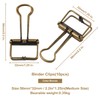 10pcs Skeleton Binder Clips, Hollow Bronze Metal Binder Clips Metal