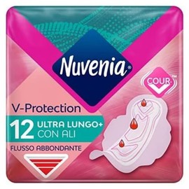 Nuvenia Absorbent – ultra slim, Absorbent Super Long, with Wings – 12