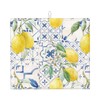Lemon Mexican Blue Tilt Drying Mat 16x18 Inch For Kitchen