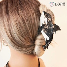 UOPR Animal Hair Clip Orca Hair Claw Clip Fit Thick and Heavy Hair Hair Catch Barrette Joke Clamp for Women Hair Accessories