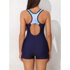 beautyin Women Sporty One Piece Boyleg Bathing Suit Water Aerobic