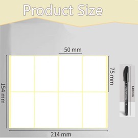 360 Stück 50x75mm Etiketten Selbstklebend zum Beschriften, Aufkleber Etiketten Selbstklebend Klebeetiketten ür Flaschen, Aktenordner, Glasboxen, Büro, Küche