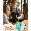 Slohif Server Book for Waitress Alphabet Serving Books with Zipper