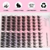 Fyonas 속눈썹 클러스터 스파이크 연장 80Pcs C 컬 개별 볼륨