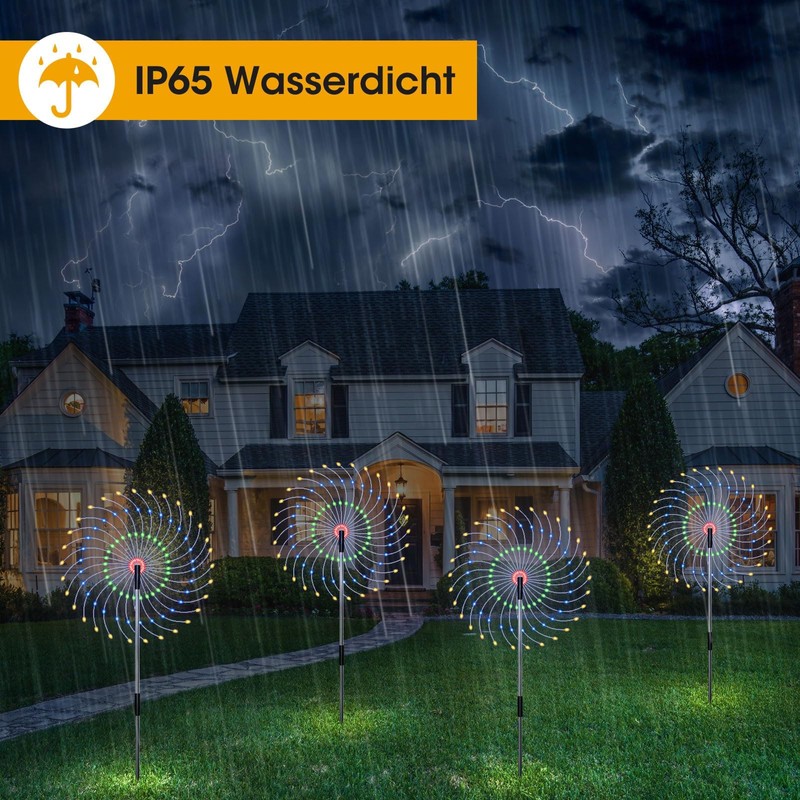AGM Solar Fireworks Light 4 with 480 LEDs for Outdoor