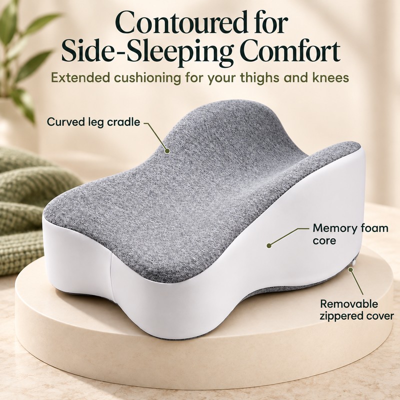 Memory Foam Leg Knee Pillow For Side Sleeping Support Pillow