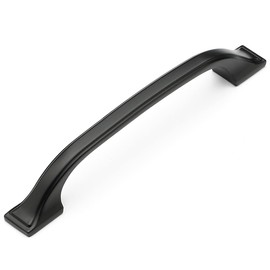 Ravinte 10 Pack Black Cabinet Pulls 5 Inch Kitchen Cabinet Handles Matte Black Handles for Kitchen Cabinet Hardware Arch Cabinet Handles for Drawer Dresser Curved Drawer Handles