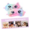 Gatuida 2 Pcs Cute Cat Plush Sleeping Mask Soft Eye