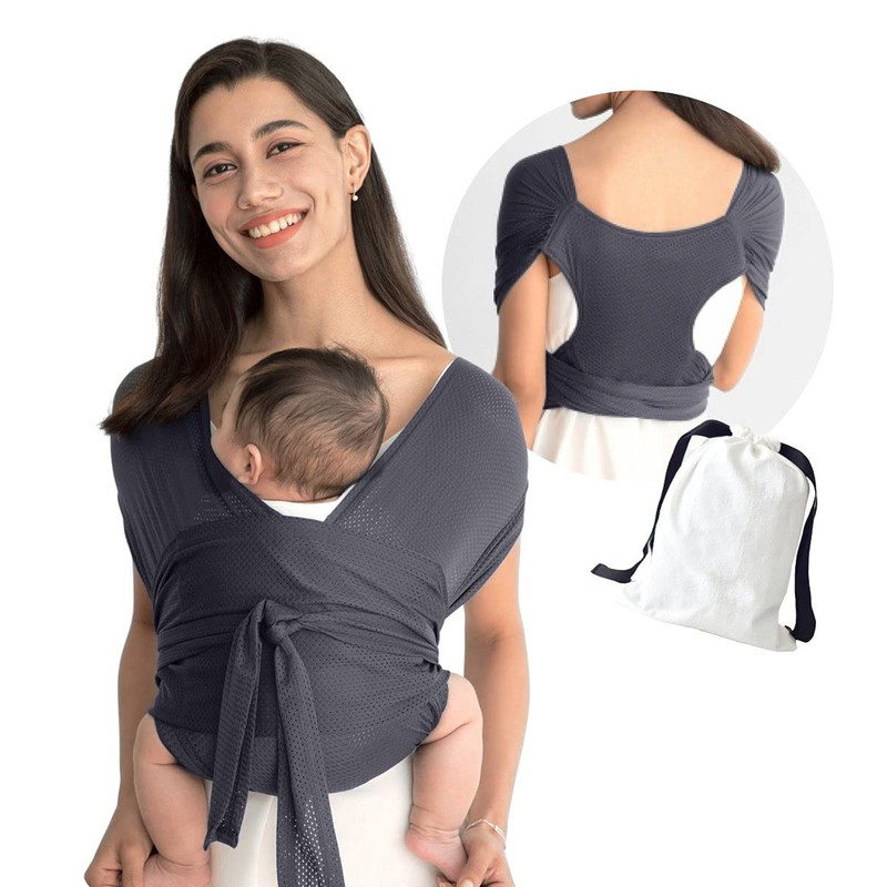 Baby Wrap Carrier Hands Free Breathable Adjustable Infant Cotton Sling