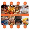 Huryfox Termómetro Digital De Sonda Doble Para Carnes, Horno