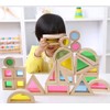 Agirlgle Wood Building Blocks Set for Kids 24 Pcs Rainbow