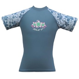 Kidz Swimmers Girls UV Sun Protection Rash Vest UPF 50+ Faded Denim (13-14 Years)