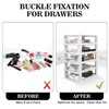 Operitacx 5 Plastic Storage Drawers, Multifunctional Clear Storage Drawers Tower