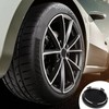 0XBIT Hub Caps, 60 mm, Pack of 4 Black Wheel