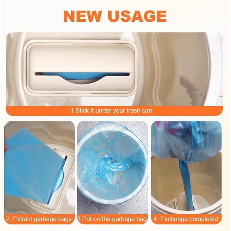 Walquicks 3 Pcs Garbage Bag Storage Box Trash Bag Plastic