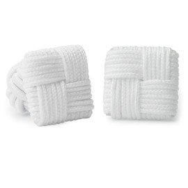 HONEY BEAR 1 Pair Men/Women Silk Fabric Knot Silk Knot Square Cufflinks for Shirt/Dress, Silk Polyester, No Gemstone