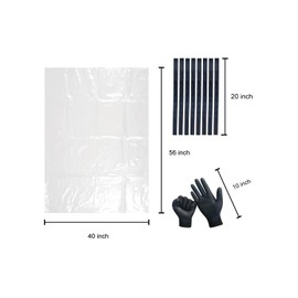 6 Mil Contractor Garbage Bags - 20Pcs Heavy Duty Trash Bags - Contractor Bags - Contractor Trash Bags- Big Black Trash Bags Heavy Duty 50 Gallon 55 Gallon 60Gallon (clear-20pcs)