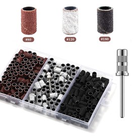 Schleifkappen Nagelfräser 210 Teile mit Nagelbohrern, 80/120/180 Grit, für Nagelpflege, Fußpflege, Maniküre und Pediküre
