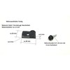 10x Mounting Set Anthracite for Double Rod Mat Fence Holder