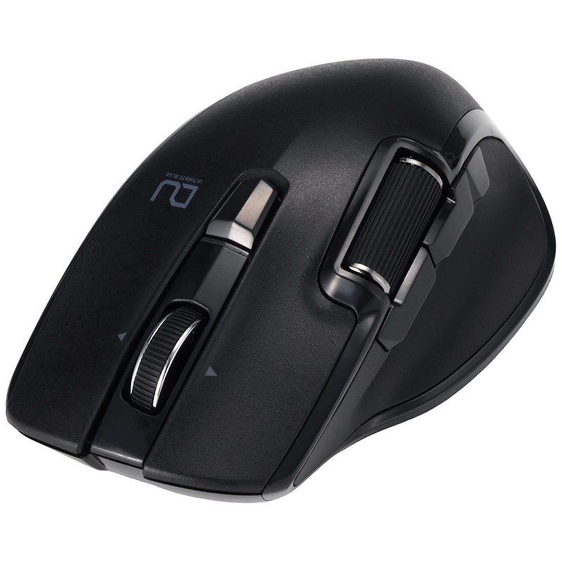 Elecom M-DWL01DBBK Mouse Wireless (Receiver Included) Large Size 6 Buttons