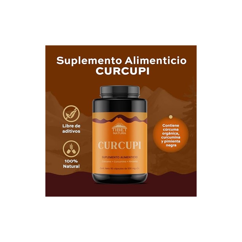 Cúrcuma Orgánica Curcumina Pimienta Negra Cápsulas 500 Suplemento Natural Azúcar