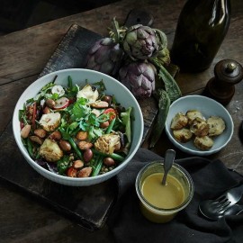 PILLIVUYT FRANCE, PLISSE FRENCH PORCELAIN SERVING / SALAD BOWL, 9.75" DIAMETER