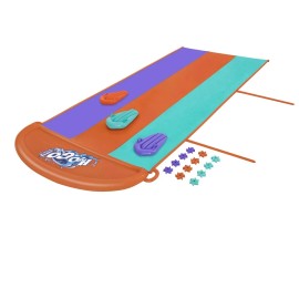 Bestway H2OGO! 16' Triple Water Slide with Sponge Soakers Toys and Three Riders