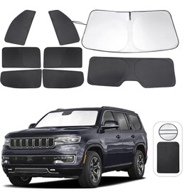 TINGLU Window Shades for Jeep Wagoneer 2022-2024 (NOT for Grand Wagoneer) Accessories Car Side Full Windows Rear Triangular Windshield Sun Shade Sun UV Rays & Privacy Protection for Camping 8PCS