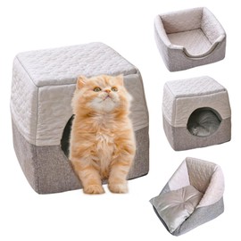 Pet House, Pet Bed, Cat House, Cat Bed, Dog House, Indoor, Dog House, Dog Bed, Summer, Pet Bed, Summer Bed, Dome-shaped, Cushioned, Cute, Dual-Use, Foldable, 3-Way Cushion, Removable, Dogs, Cats,