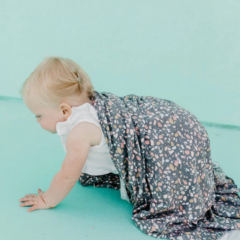 Copper Pearl Diesel Knit Swaddle Blanket Polyester Size 0-3 Months