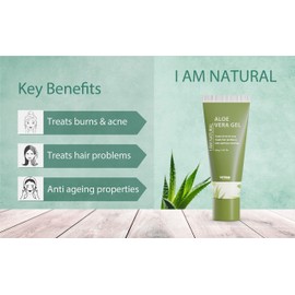 VITRO Pure Aloe Vera Gel 100 gm For Skin and Hair With Vitamin E (Paraben Free) I am Naturals