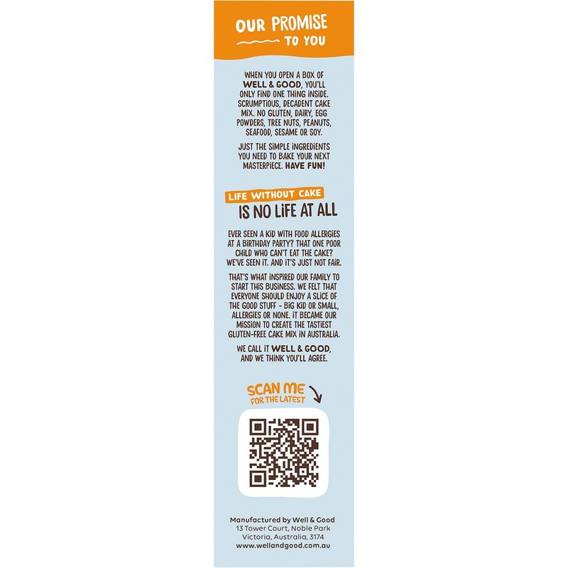 Well & Good Banana Bread Mix 40% Less Sugar 350g