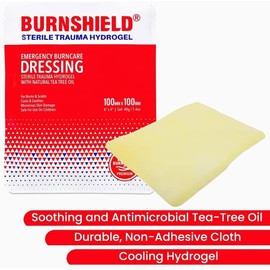 Burnshield 4" X 4" Burn Dressing Hydrogel IFAK EMT EMS First Aid Burn Care