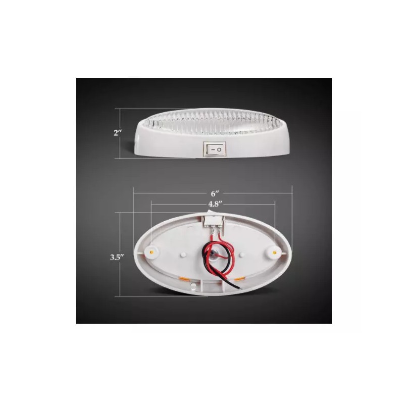 Partsam 1 Pack RV LED Outdoor Exterior Porch Light 12V