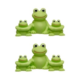 Splash Ducks or Frogs Bath Animals 3 Pack, Fun Water Squirters for Bathtime, Colour Learning & Imaginative Play, BPA-Free (Frogs 6 Pack)