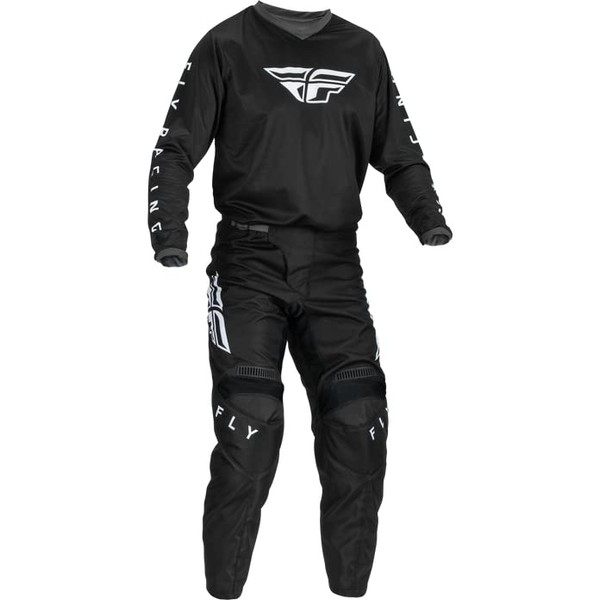 Fly Racing 2023 F-16 Black/White Adult Moto Gear Set - Pant and Jersey Combo