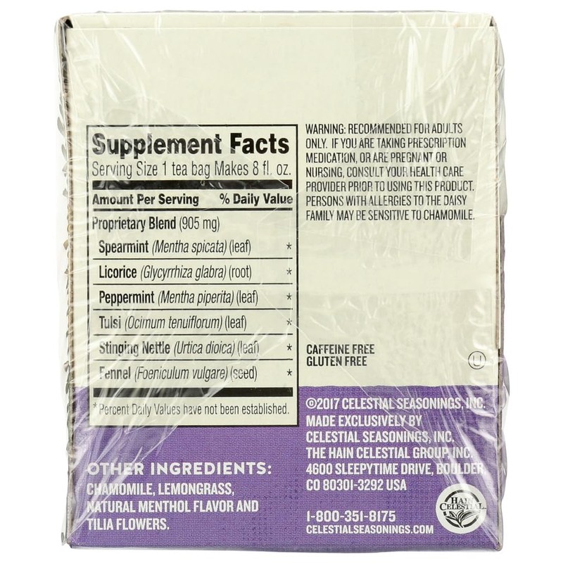 Celestial Seasonings Wellness Tea, Sinus Soother, 20-count (Pack of 3)