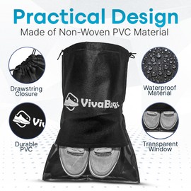 Viva Bags 8 Pcs Shoe Travel Bag Shoe Laundry Shoe Bag Water Proof Bags for Travel Packing Bags Travel Accessories Waterproof Bags