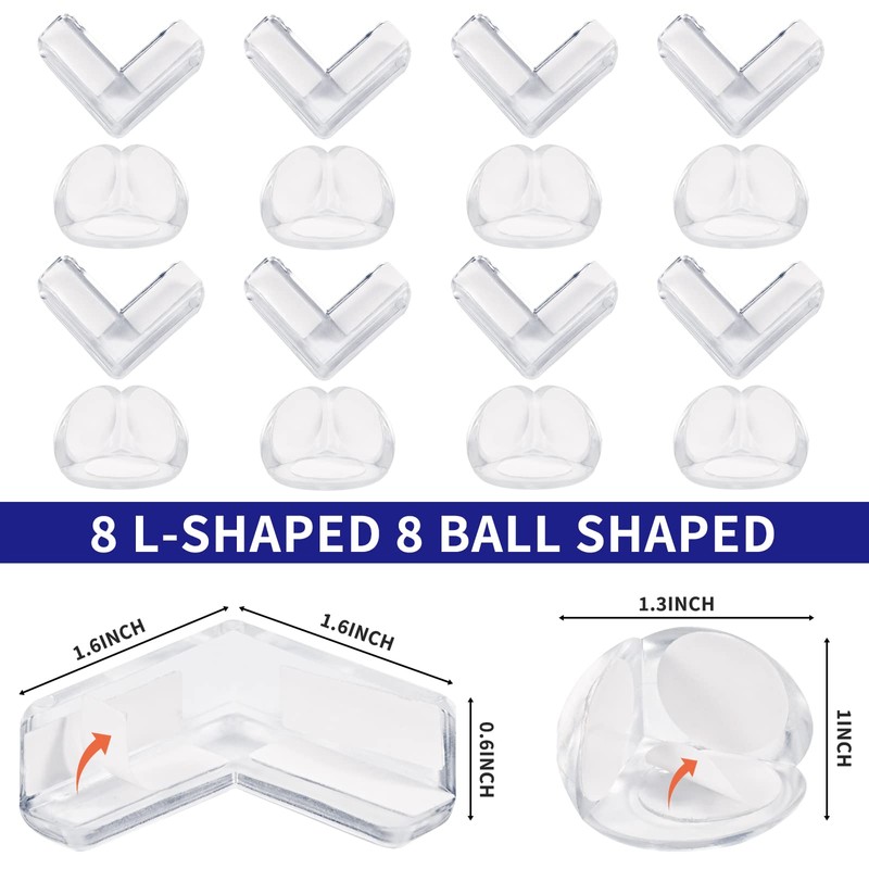 Pack of 16 Baby Corner Protectors