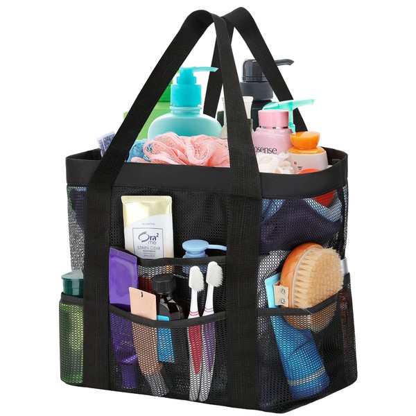 HAOGUAGUA Large Mesh Bathroom Shower Caddy, Mesh Beach Pool Bag,