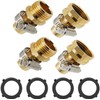 Solid Brass Female and Male Hose Connector Set for 3/4"