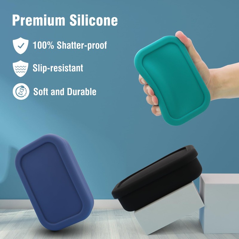 Enhanced Leak Proof Travel Soap Case, AIMAIAIMAI Silicone Soap Container