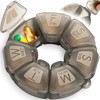 Round Weekly Pill Organizer, Non-Slip Silicone, Travel Pill Container 7