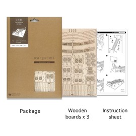 wa-gu-mi Nihonbashi Wooden Architecture 3D Puzzle for Adults and Teens - Fun DIY Wood Craft Kits for Adults and Kids - Ideal Gift for Birthdays and Party Favors